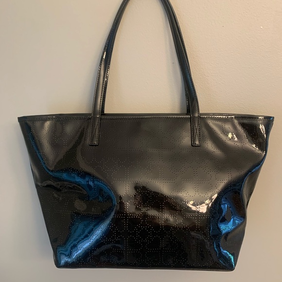 Kate Spade Harmony Metro Black Patent Leather Zipper Tote Shoulder Handbag Purse - Picture 3 of 11